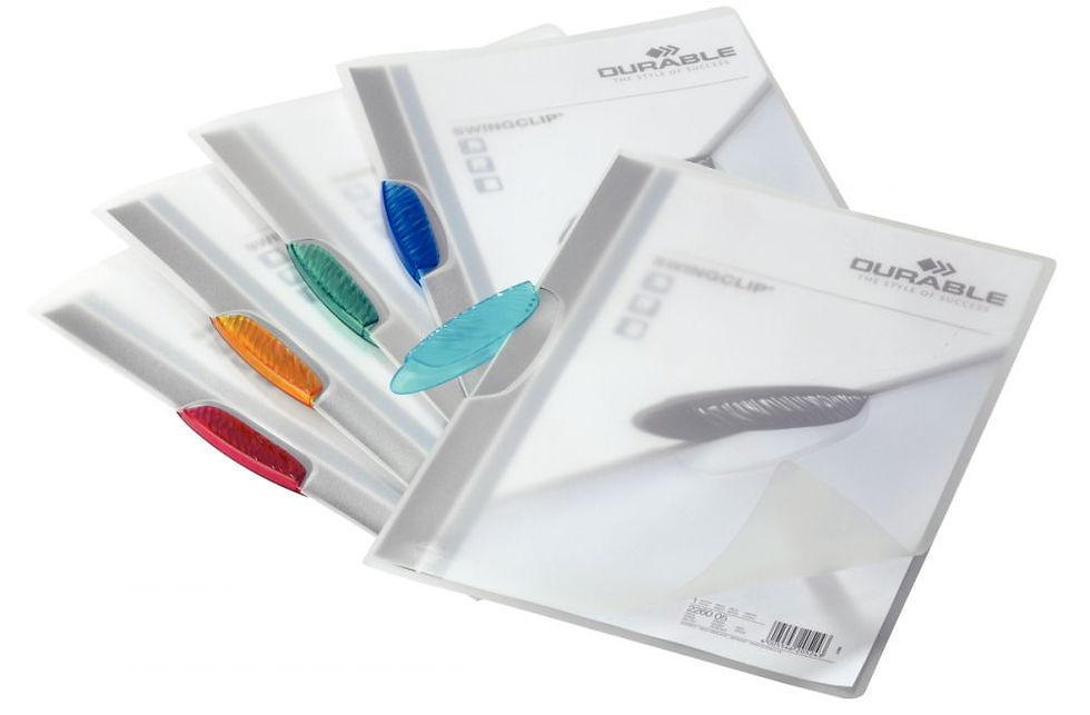 Chemise à clip Swingclip clip pivotant translucide bleu