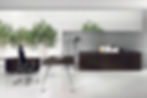Thumbnail: Bureau droit MOSES - Piétement Chrome