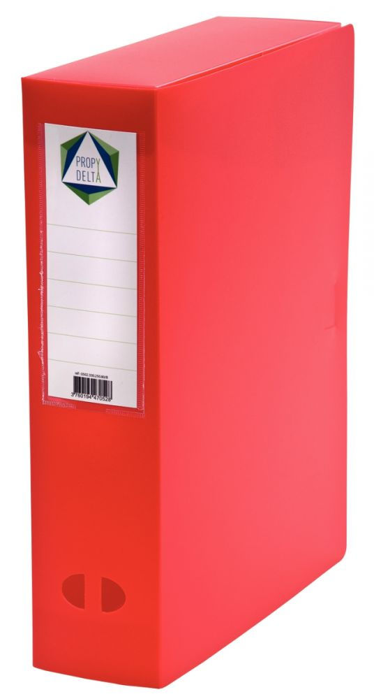 Boite de classement en polypropylène, dos 80 mm, coloris rouge