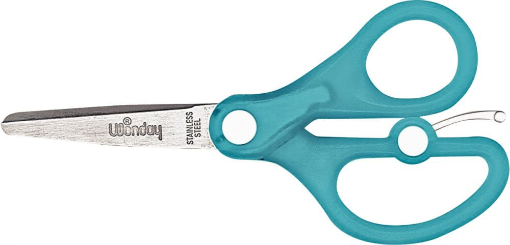 Ciseaux CADOR+ écoliers avec ressort, bouts ronds, anneaux plastique 13 cm