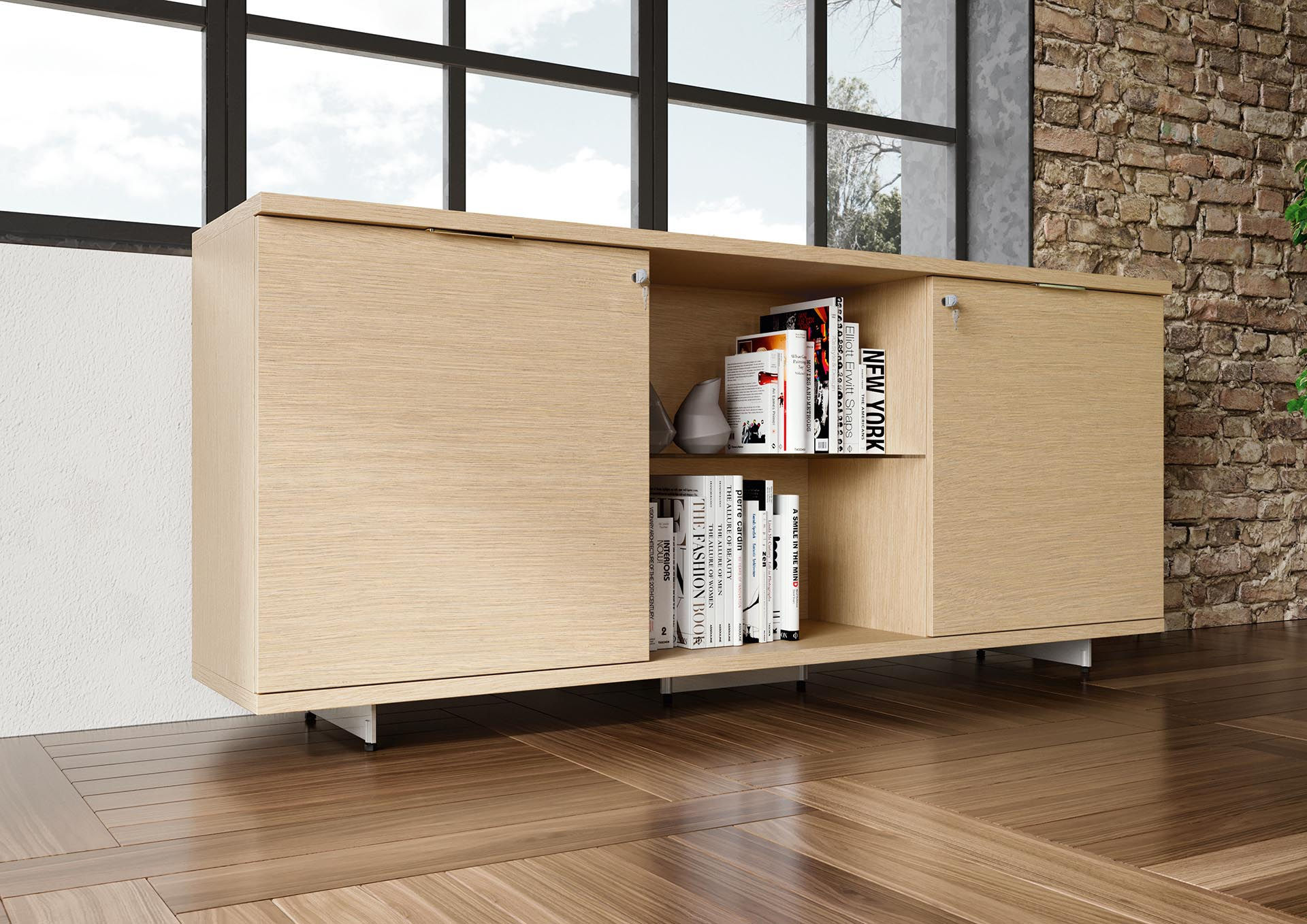 Meuble bas 2 portes avec niche CONCORDE