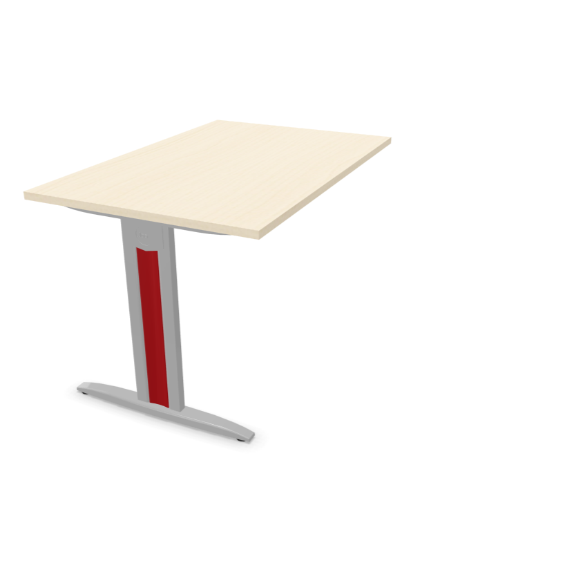 Thumbnail: Retour  pour table de bureau HARRY - Piétement Gris aluminium