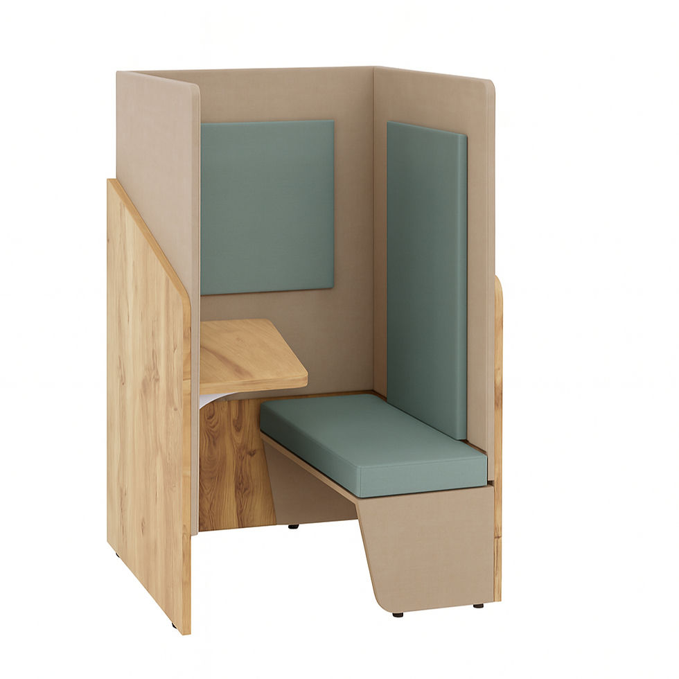 Cabine de confidentialité assise avec banc KALM