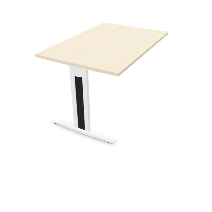 Thumbnail: Retour  pour table de bureau HARRY - Piétement Blanc