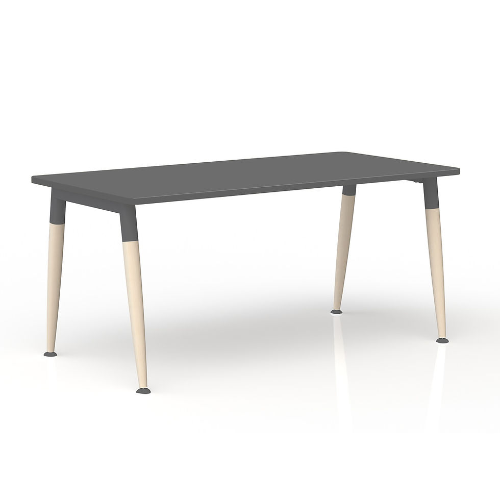 Thumbnail: Table de bureau rectangulaire - Arche métallique Gris anthracite