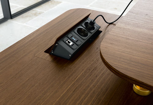 Thumbnail: Bureau rectangulaire sur meuble porteur CONCORDE
