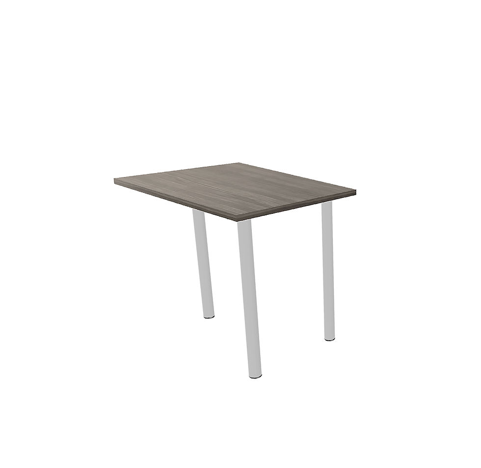 Thumbnail: Retour pour table de bureau Porto - Piétement Gris aluminium