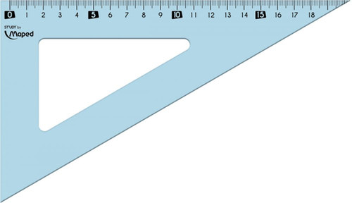 Equerre - Scolaire - 60° Et 45°- 2 En 1 - Plastique - Incassable