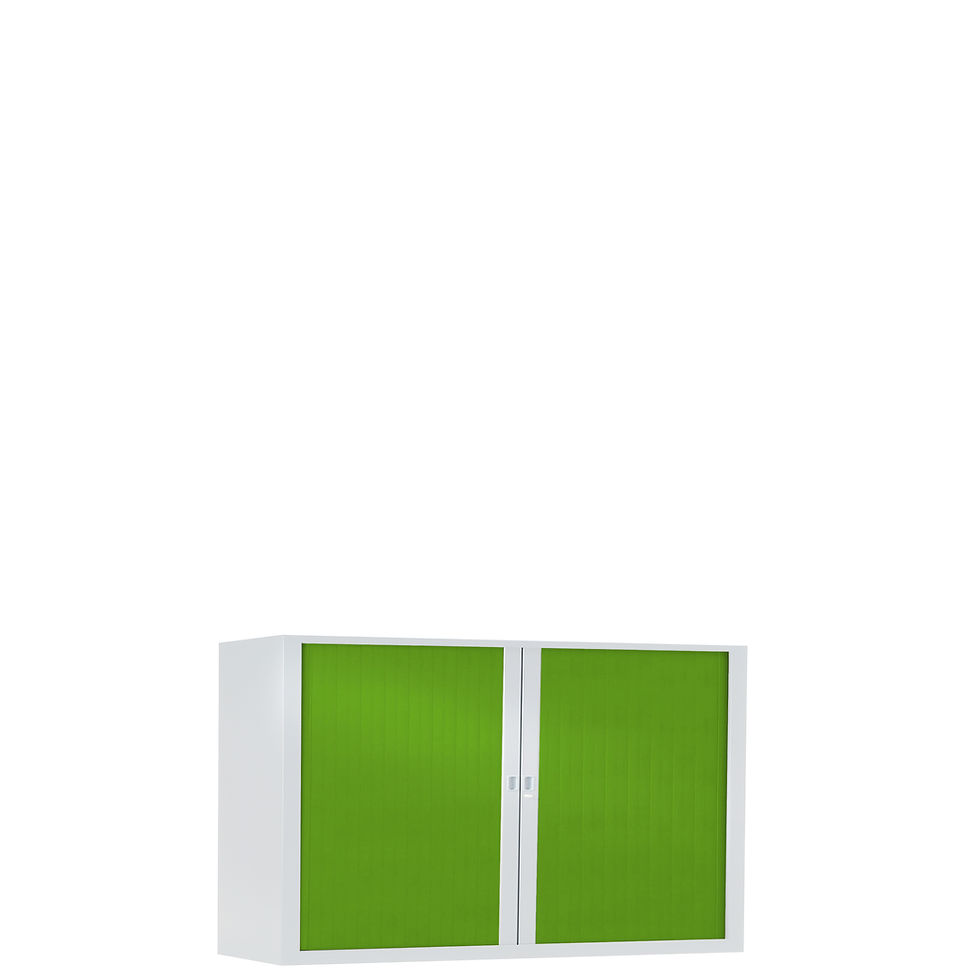 Thumbnail: Armoire à rideaux bicolore 69.5 x 100 cm - Corps blanc - Rideaux Color