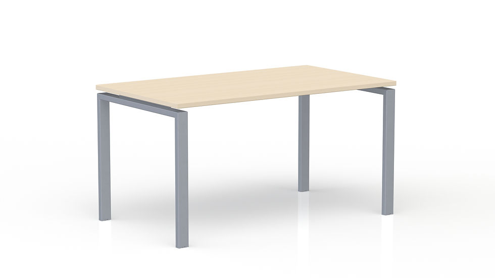 Miniature : Bureau rectangulaire Conectika - Piétement Gris aluminium