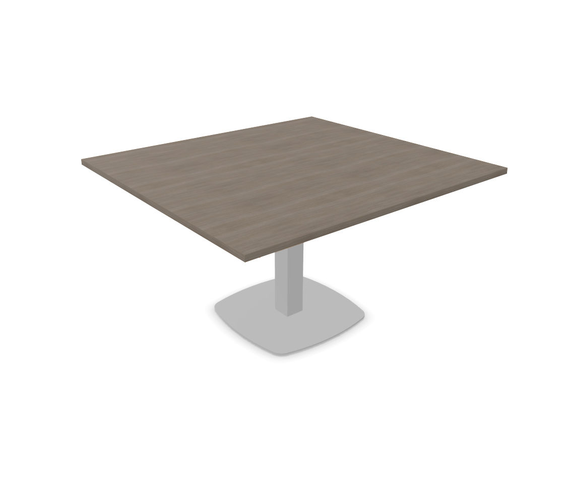 Table intermédiaire Meeting - Pied tulipe Gris aluminium