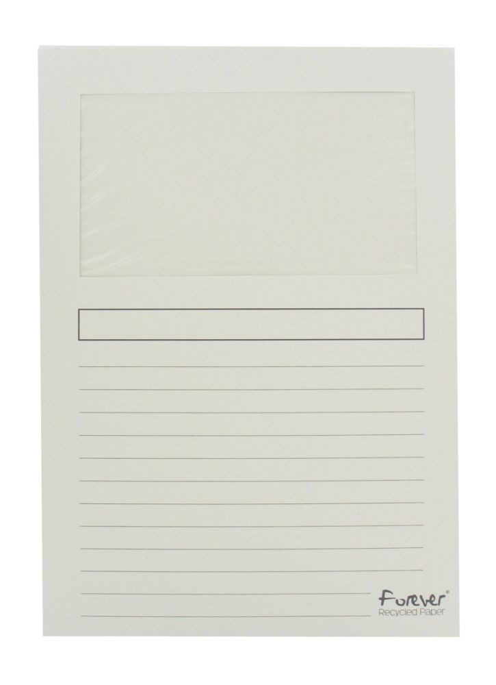 Paquet de 100 pochettes coin papier FOREVER 130g, blanc