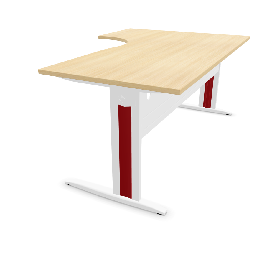 Thumbnail: Plan compact 90° asymétrique HARRY - Piétement Blanc