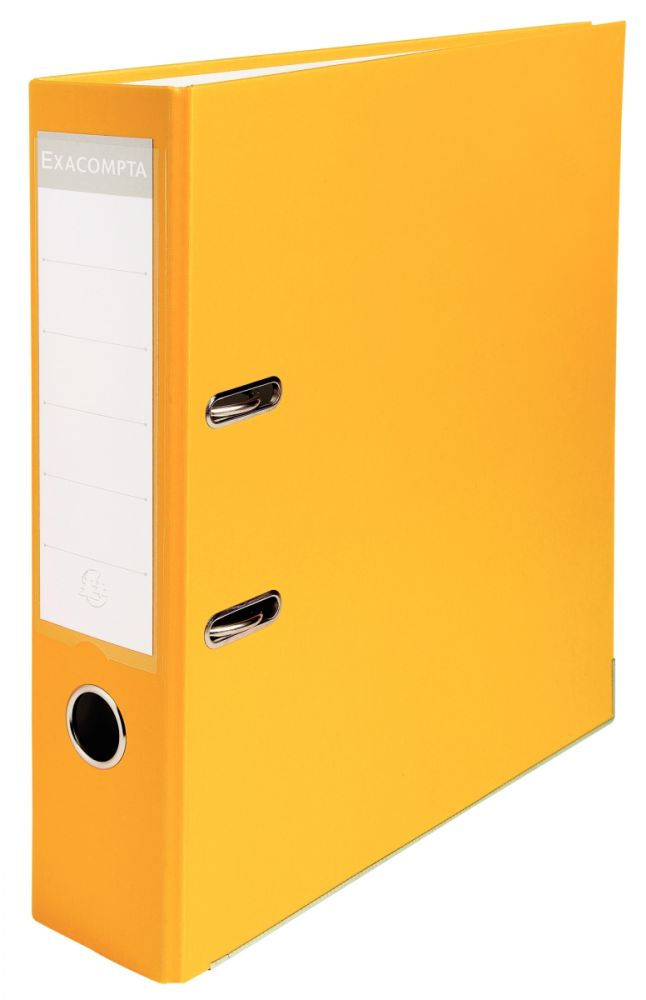 Classeur à levier pour format 21x29,7 cm dos extra large : 80 mm jaune