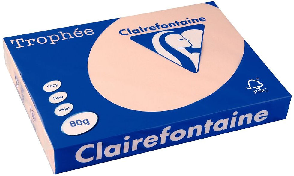 Ramette de 500 feuilles de papier 80g de format A3 saumon TROPHEE CLAIREFONTAINE