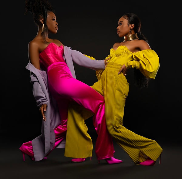 Fashion models posing during creative editorial photoshoot for LVMA