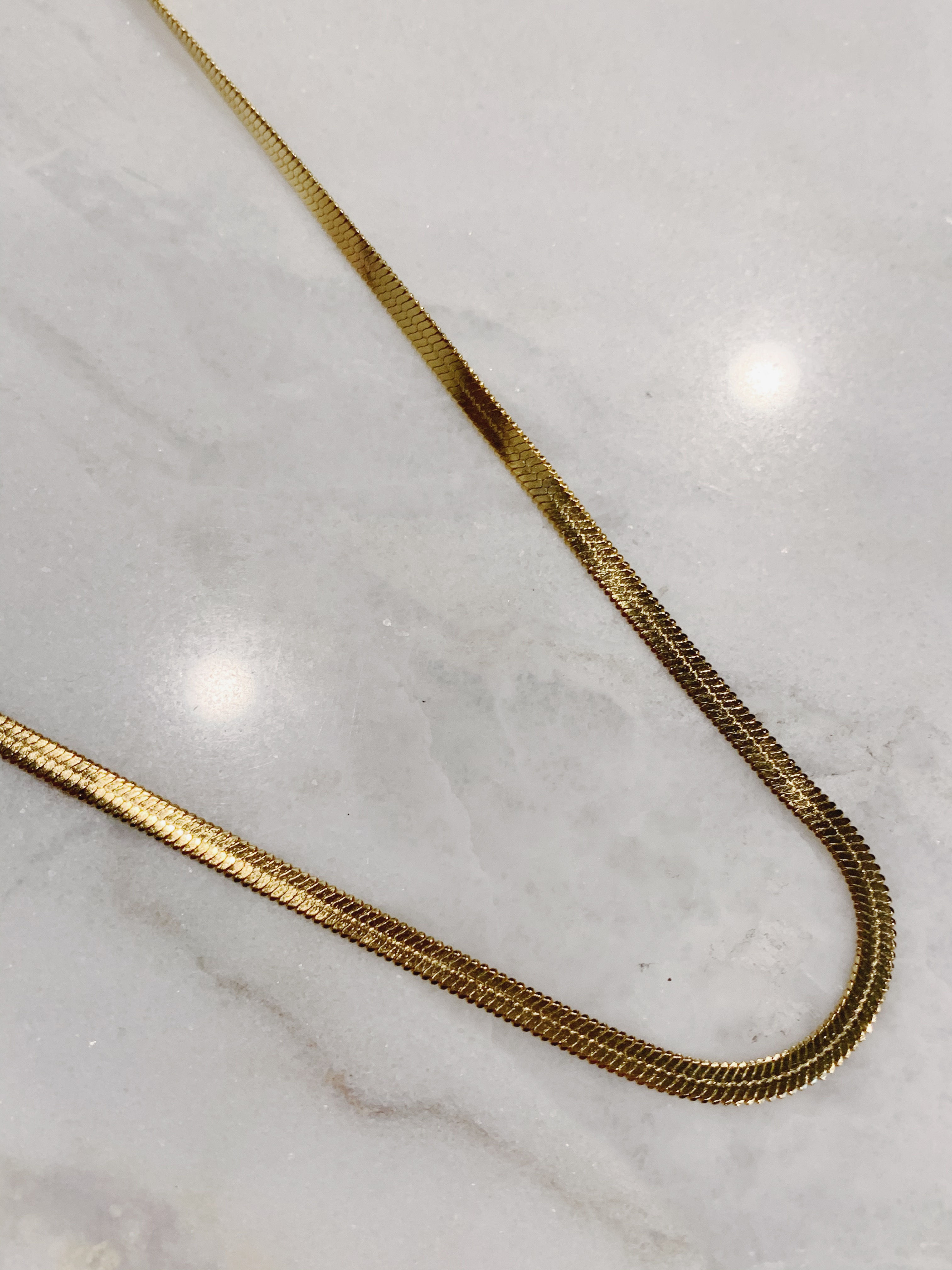 FLAT NECKLACE - GOLD/SILVER