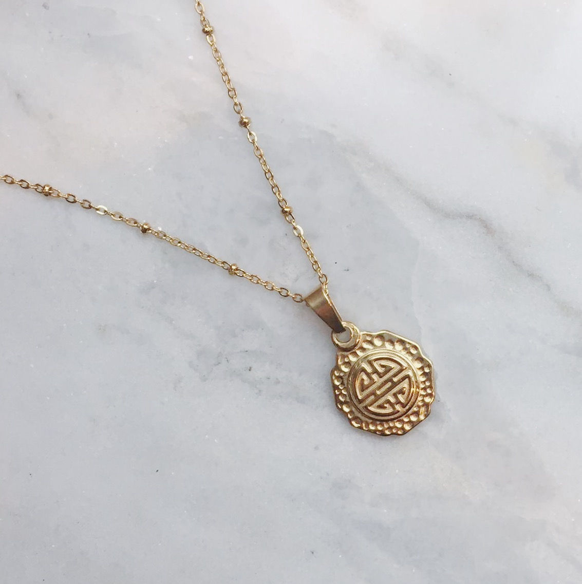 TAKE ME TO GREECE COIN NECKLACE