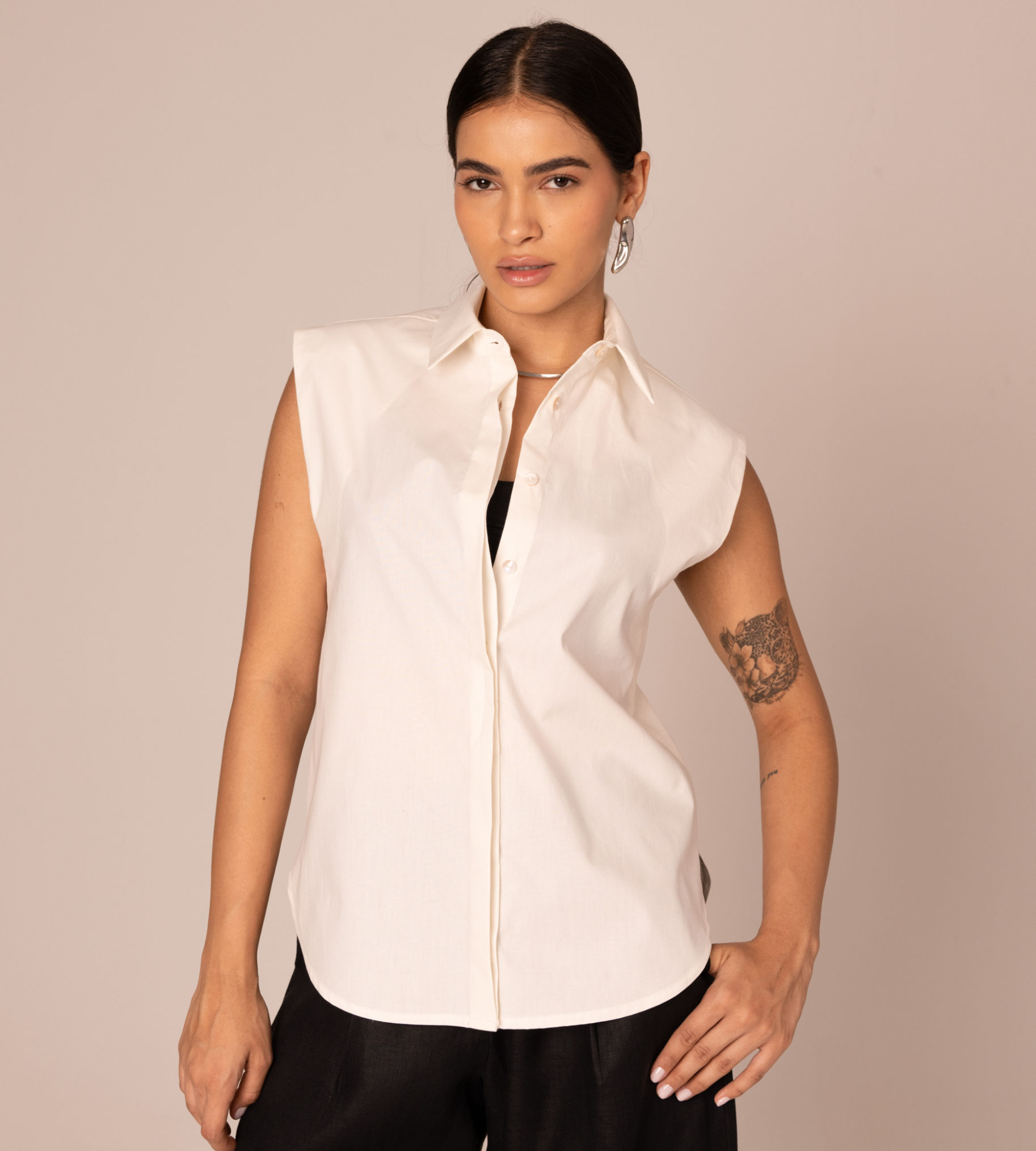 Camisa Camile muscle tee tricoline