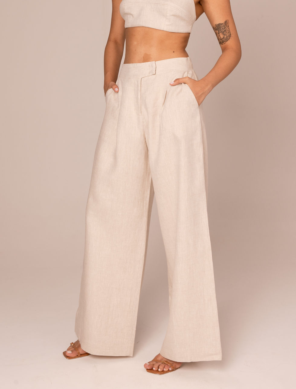 Miniatura: Calça Aya wide alfaiataria 100% Linho