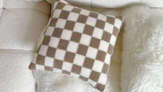 Checkerboard throw pillows