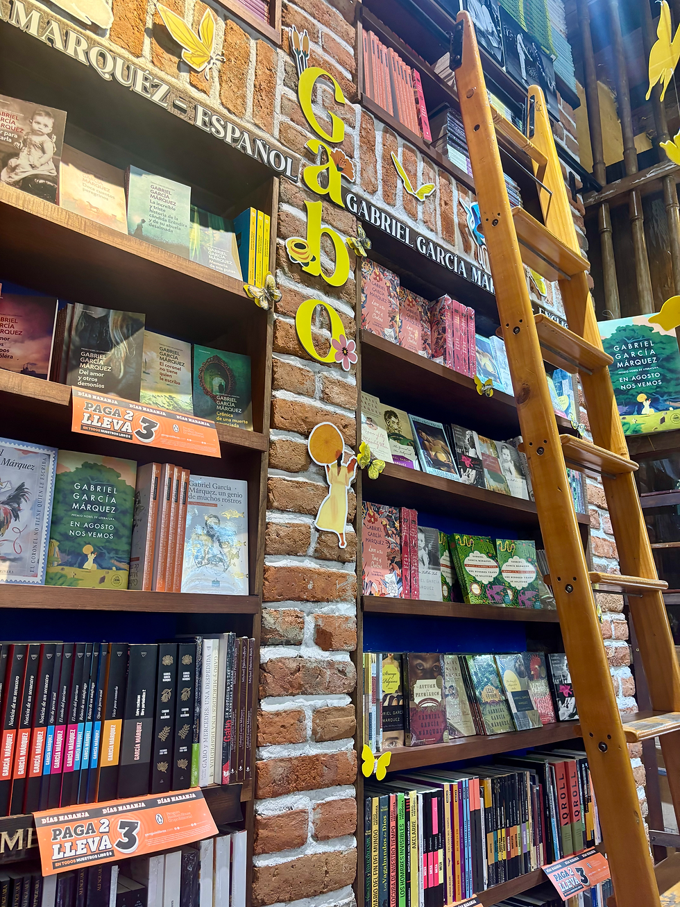 found this rly cute bookshop/cafe with loads of Gabriel Garcia Márquez (a v famous Colombian author)