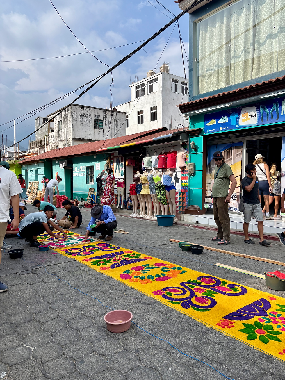 the making of the Alfombras