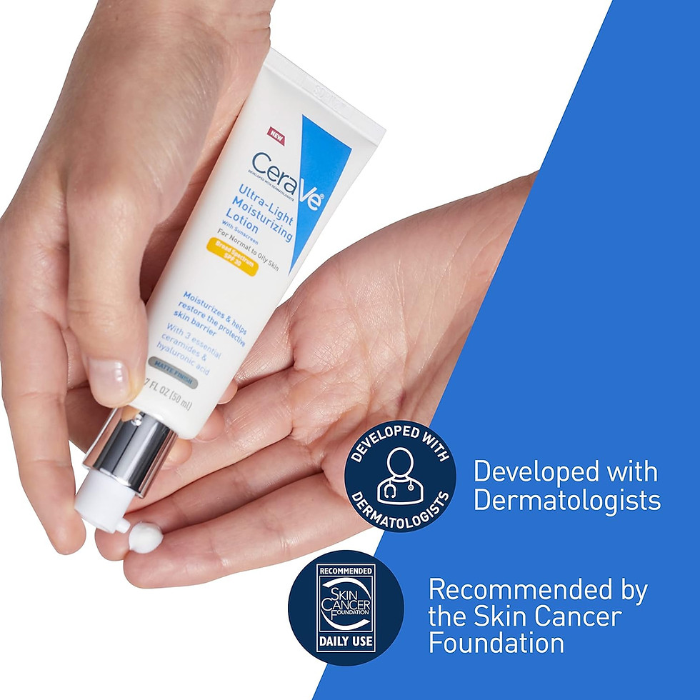 Thumbnail: CeraVe Ultra-Light moistirizing lotion 臉部專用保濕/防曬乳液 (SP 30 ) 適合每天使用， 1.7 盎司oz