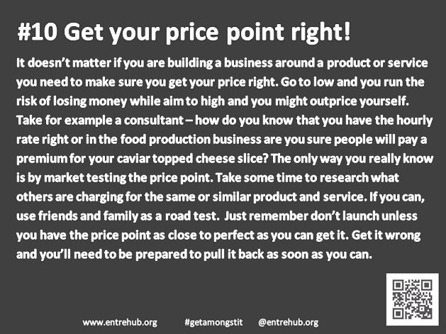 #10 Get your price right