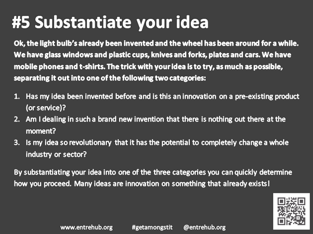 #5 Substantiate your idea