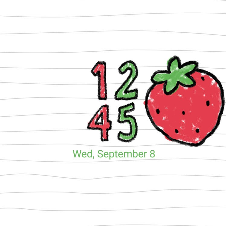 縮圖：Cute Crayon Doodles Super Strawberry Drawing