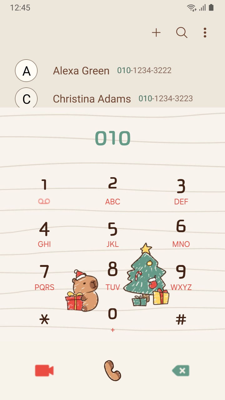 縮圖：Cute Doodles Capybara Merry Christmas