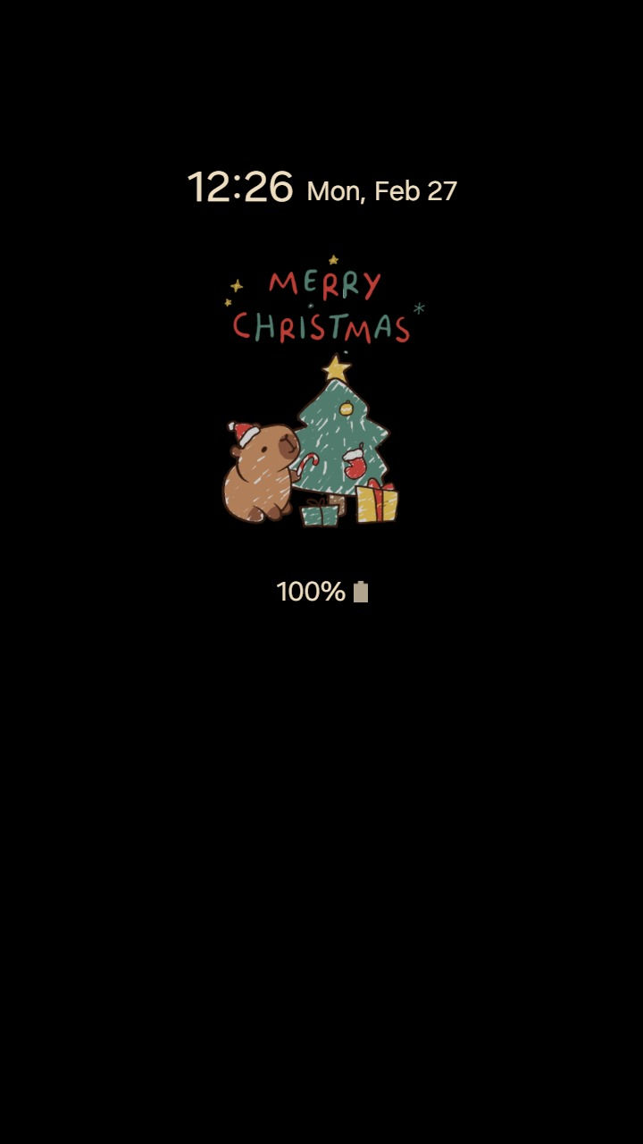 縮圖：Cute Doodles Capybara Merry Christmas