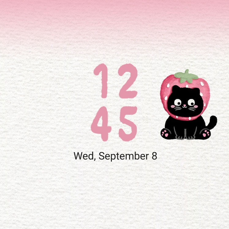 縮圖：Cute Strawberry Black Cat