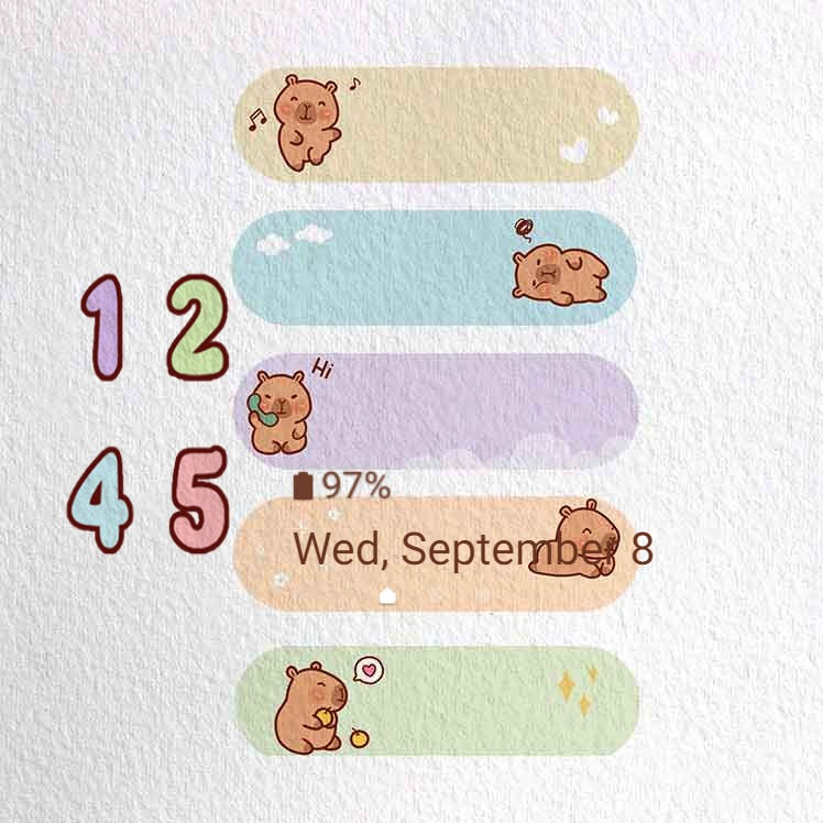 縮圖：Colorful Cute Cabybara Sticky Notes