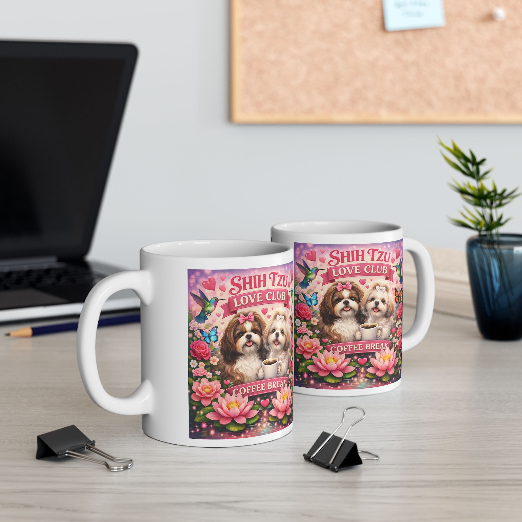 Shih Tzu Love Club Coffee Break Mug | White