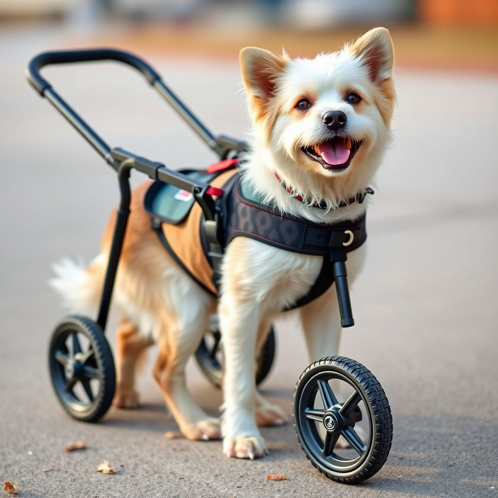 products that support pet mobility like scooters or strollers for, or accommodating, dogs)