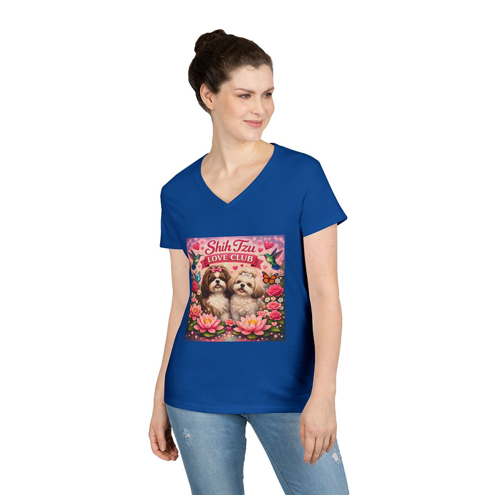 Thumbnail: Shih Tzu Love Club T-Shirt | Ladies V-Neck