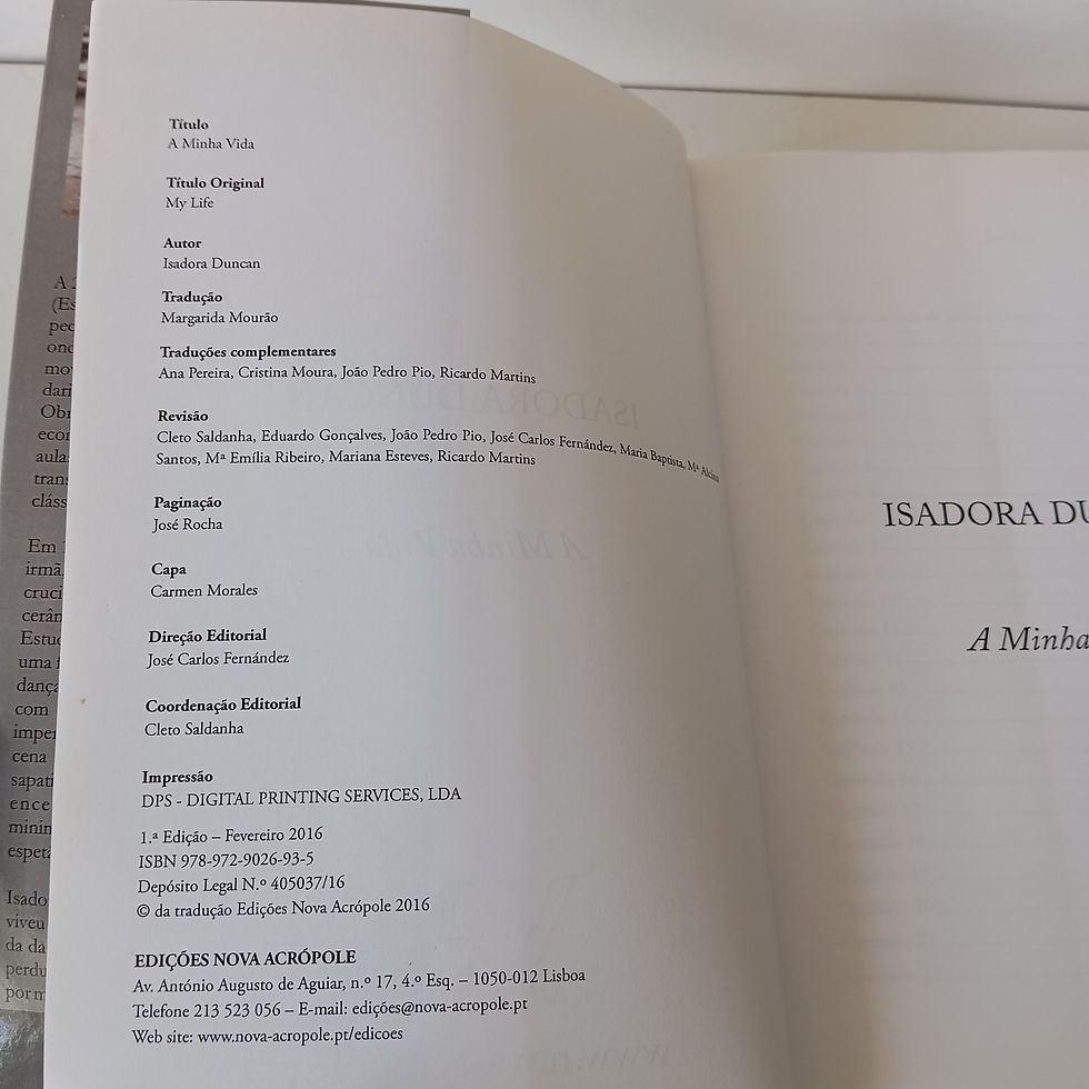Miniatura: A Minha Vida - Isadora Duncan