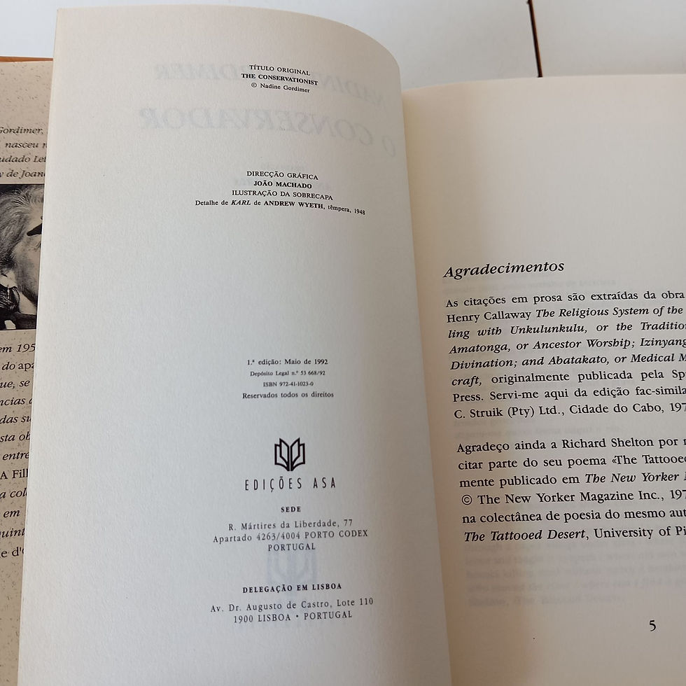 Miniatura: O Conservador - Nadine Gordimer