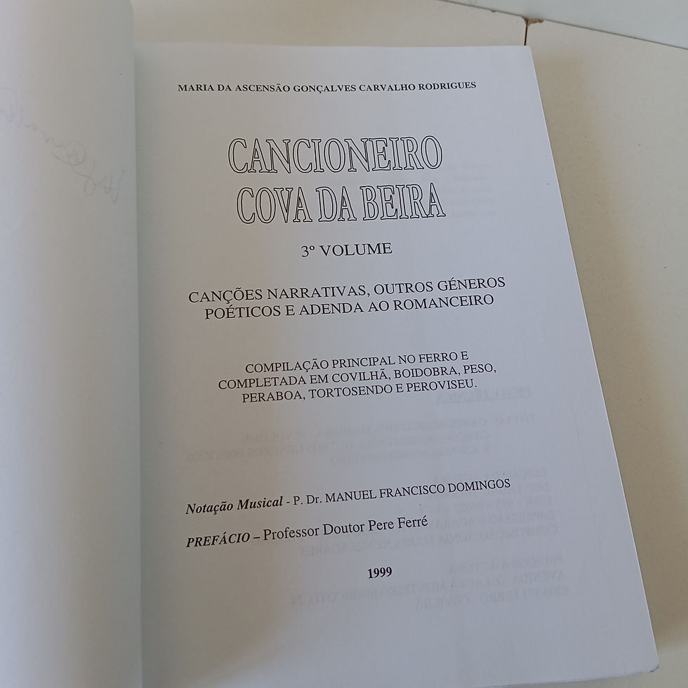 Miniatura: Cancioneiro Cova Da Beira - Maria Da Ascensão Gonçalves Carvalho Rodrigues