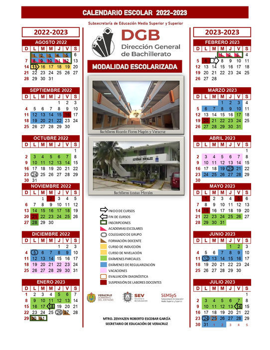 CALENDARIO ESCOLAR ENSEÑANZA MEDIA