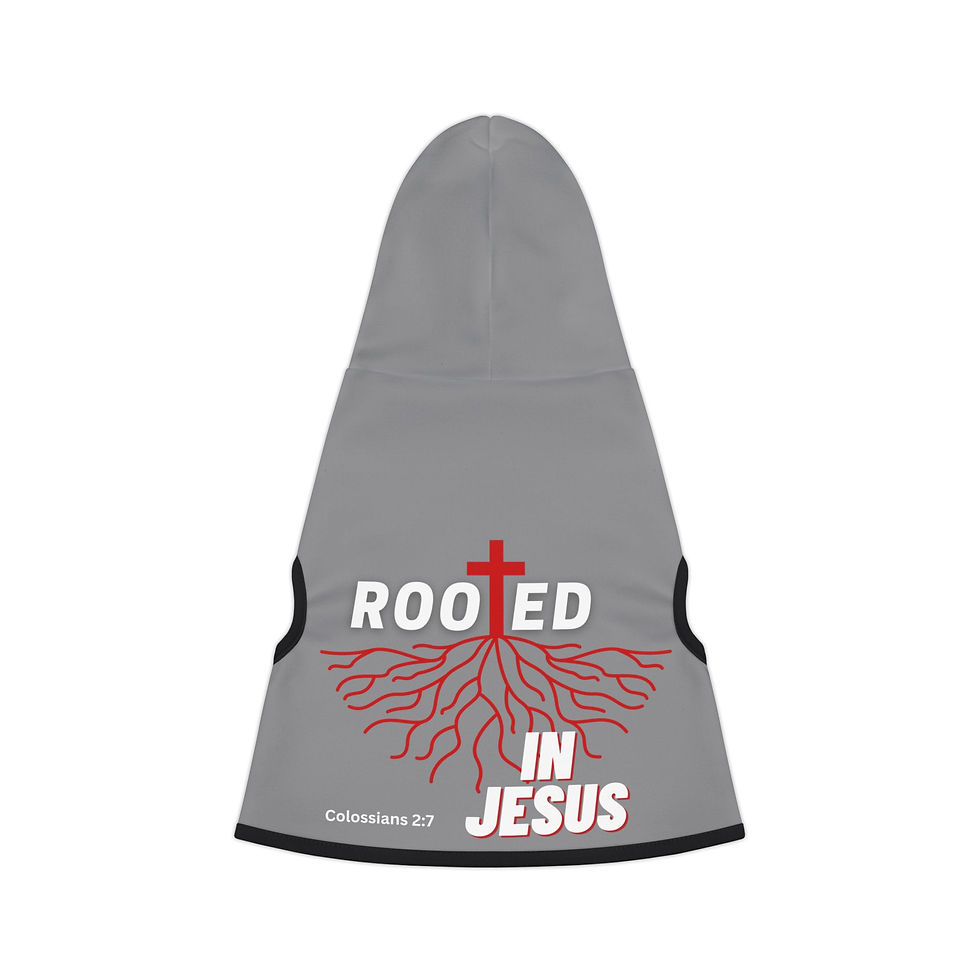 Thumbnail: Rooted in Jesus Pet Hoodie