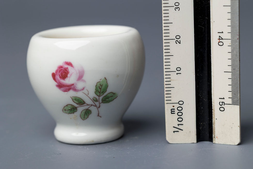 Richard Ginori " Single Rose" Type: Miniature Porcelain Vase Year: Mid-20th century (circa 1950s–1970s)