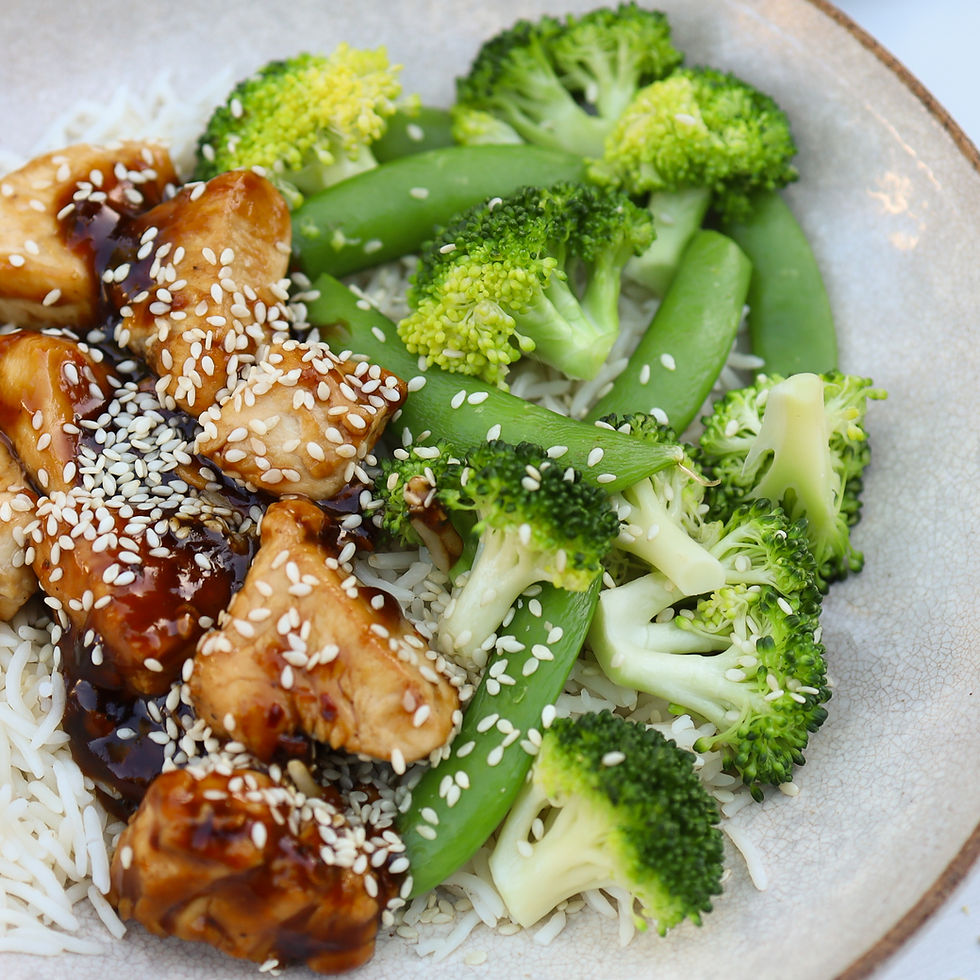 Busy Proof: Sticky Honey Sesame Chicken Bowls