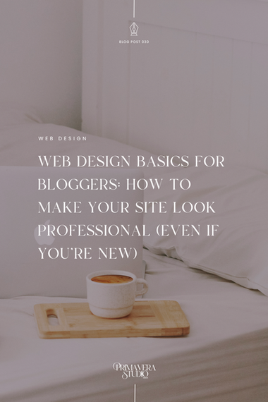 Web Design Basics for Bloggers: How to Make Your Site Look Professional (Even If You're New)