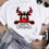 Thumbnail: Print T Top Women Holiday Clothing Merry Christmas Plaid Deer Trend Cute Fashio