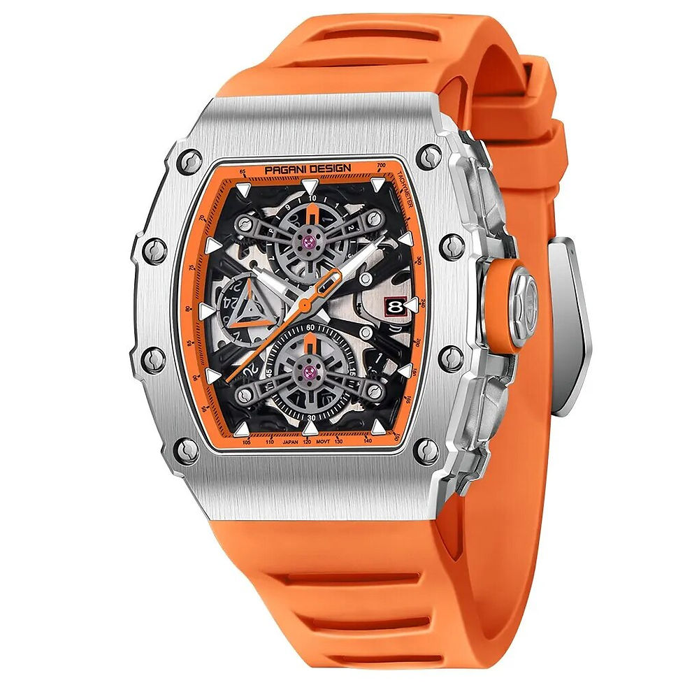 Thumbnail: Pagani Design 2023 New Men's Quartz Watches Skeleton Dial 100M Waterproof Sport