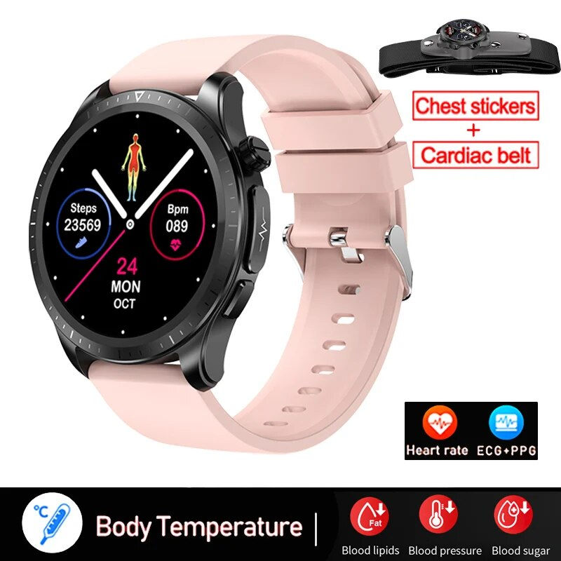 Thumbnail: 2023 New Blood Glucose Monitor Health Smart Watch Men Women ECG+PPG Blood Press