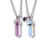 Thumbnail: 2Pcs/Set Luminous Hexagonal Column Heart Pendant Couple Magnetic Necklace Natur